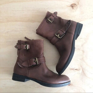 Baila | Drácula leather moto boot | brown